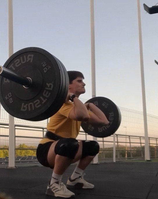 Entrenamiento de sentadilla con barra